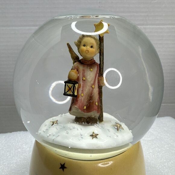 VTG Goebel M.J. Hummel Musical Snow Globe Angel Lantern Christmas Song #343 New - Picture 7 of 14